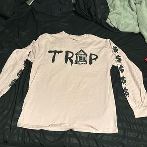 Fashion Nova men pink “trap” long sleeve shirt